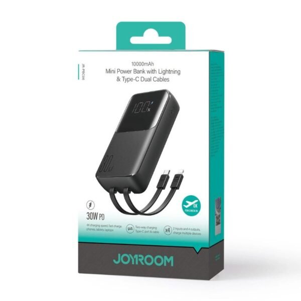 Joyroom JR-PBF19 22.5W - digital display with dual cable Powerbank 10000mAh - Image 2