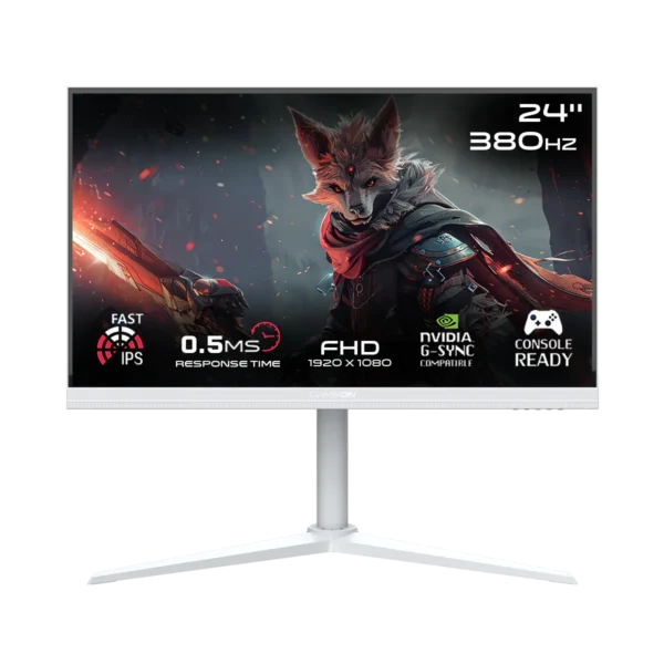GAMEON GOAP24FHD380IPS Artic Pro Series 24" FHD, 360Hz, MPRT 0.5ms, HDMI 2.1, Fast IPS Gaming Monitor (Supports PS5) - White - Image 2